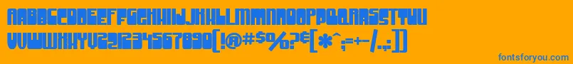 SF Groove Machine Upright Bold Font – Blue Fonts on Orange Background