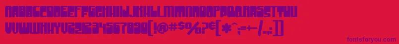 SF Groove Machine Upright Bold Font – Purple Fonts on Red Background