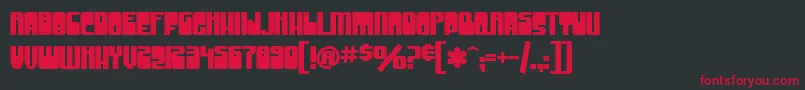 SF Groove Machine Upright Bold Font – Red Fonts on Black Background