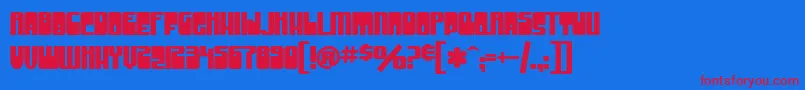 SF Groove Machine Upright Bold Font – Red Fonts on Blue Background