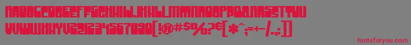 SF Groove Machine Upright Bold Font – Red Fonts on Gray Background