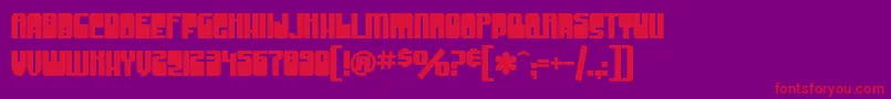 SF Groove Machine Upright Bold Font – Red Fonts on Purple Background