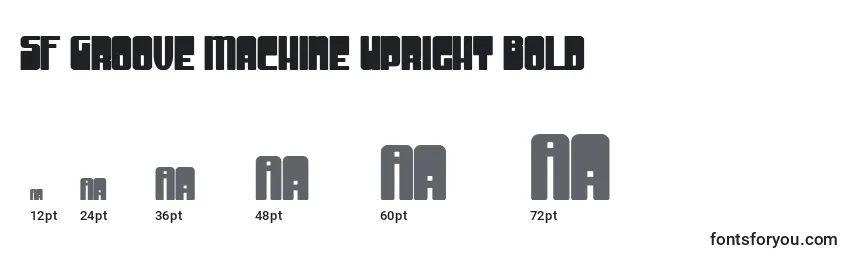 Размеры шрифта SF Groove Machine Upright Bold