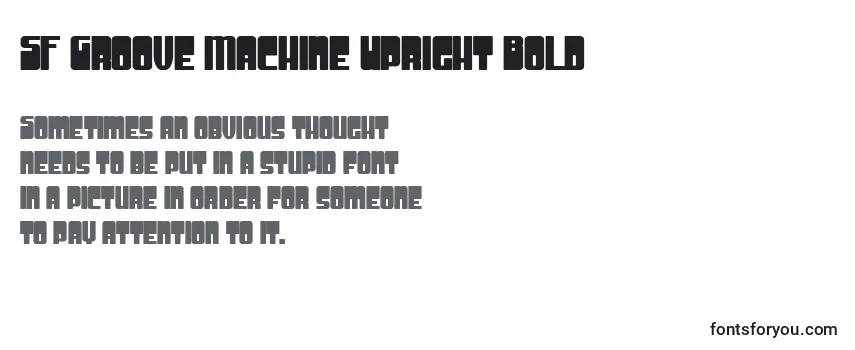 Revisão da fonte SF Groove Machine Upright Bold