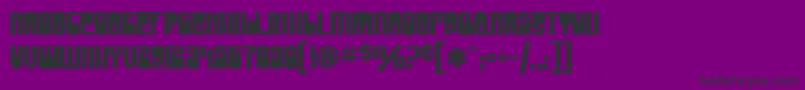 SF Groove Machine Upright Font – Black Fonts on Purple Background