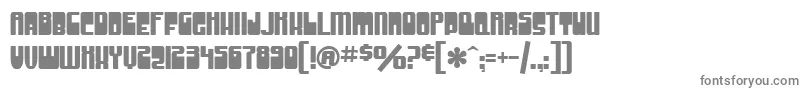 SF Groove Machine Upright-fontti – harmaat kirjasimet valkoisella taustalla