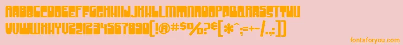 SF Groove Machine Upright Font – Orange Fonts on Pink Background