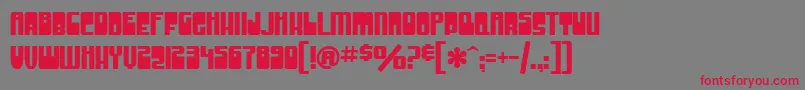 SF Groove Machine Upright Font – Red Fonts on Gray Background