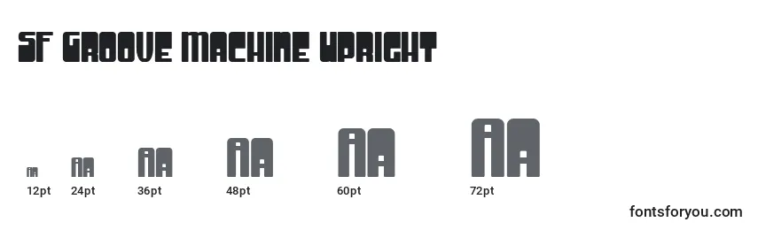 Размеры шрифта SF Groove Machine Upright