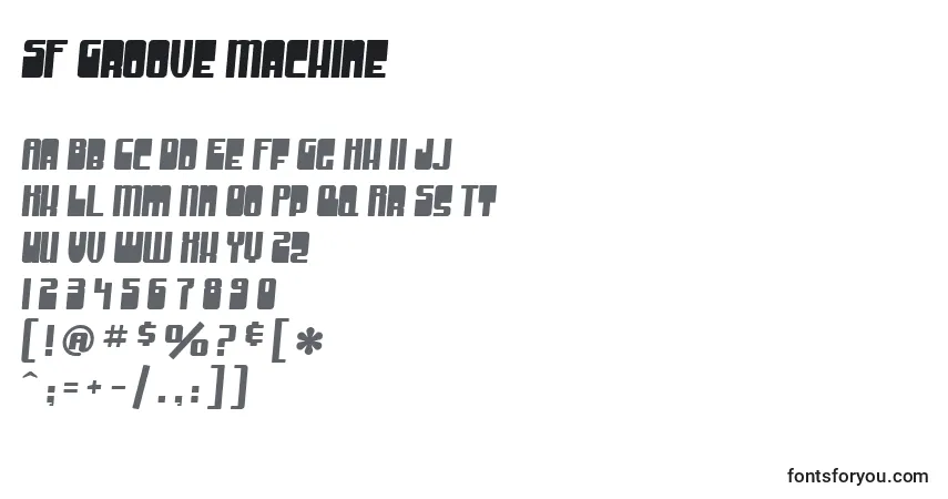 Шрифт SF Groove Machine – алфавит, цифры, специальные символы