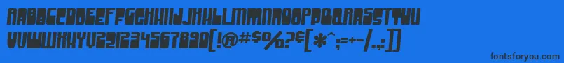 SF Groove Machine Font – Black Fonts on Blue Background