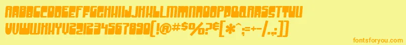 SF Groove Machine Font – Orange Fonts on Yellow Background