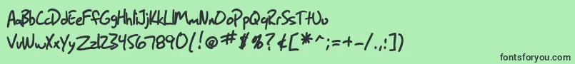 Шрифт SF Grunge Sans Bold – чёрные шрифты на зелёном фоне
