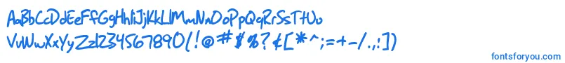 Czcionka SF Grunge Sans Bold – niebieskie czcionki