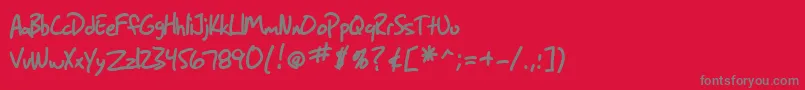 Шрифт SF Grunge Sans Bold – серые шрифты на красном фоне