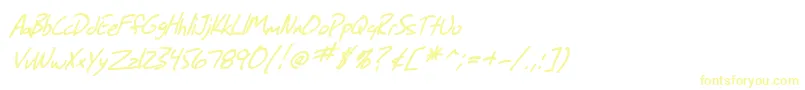Czcionka SF Grunge Sans Italic – żółte czcionki