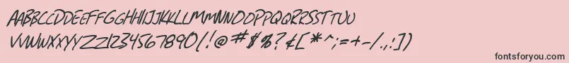 Police SF Grunge Sans SC Italic – polices noires sur fond rose
