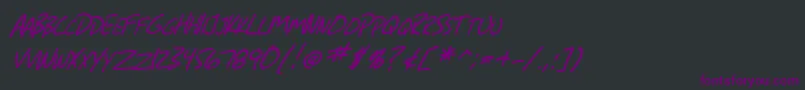 SF Grunge Sans SC Italic-fontti – violetit fontit mustalla taustalla