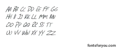 Revisão da fonte SF Grunge Sans SC Italic