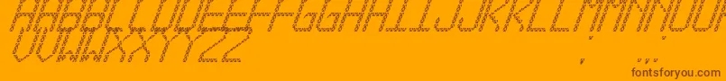 TriangledTfbCursive Font – Brown Fonts on Orange Background