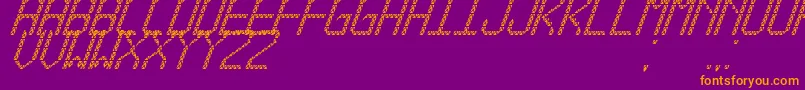 TriangledTfbCursive Font – Orange Fonts on Purple Background