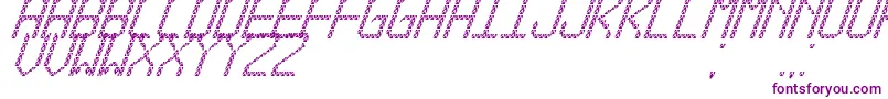 TriangledTfbCursive Font – Purple Fonts on White Background