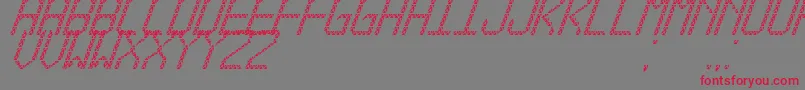フォントTriangledTfbCursive – 赤い文字の灰色の背景