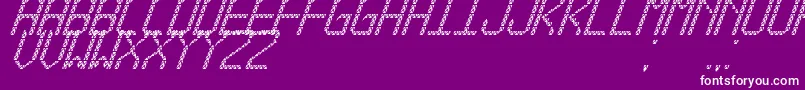 TriangledTfbCursive Font – White Fonts on Purple Background