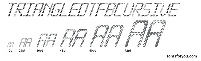 TriangledTfbCursive Font Sizes