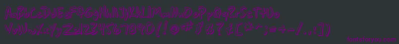 SF Grunge Sans Shadow Font – Purple Fonts on Black Background