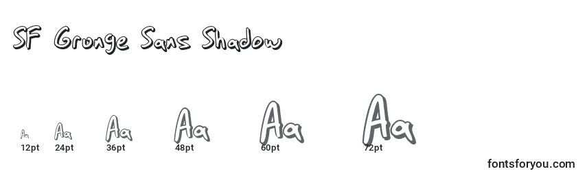 Размеры шрифта SF Grunge Sans Shadow