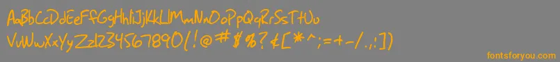 More about SF Grunge Sans Font SF Grunge Sans Font – Orange Fonts on Gray Background