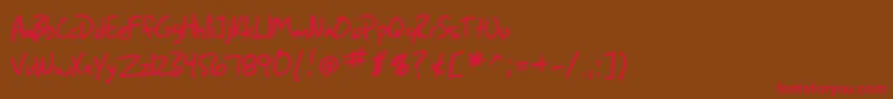 fuente SF Grunge Sans – Fuentes Rojas Sobre Fondo Marrón