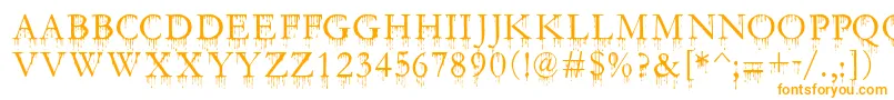 SF Gushing Meadow SC Font – Orange Fonts on White Background