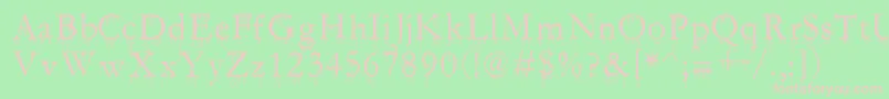 SF Gushing Meadow Font – Pink Fonts on Green Background