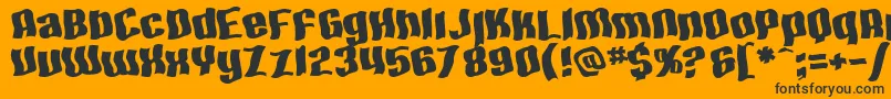 SF Hallucination Extreme Font – Black Fonts on Orange Background