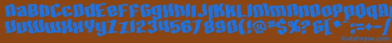 More about SF Hallucination Extreme Font SF Hallucination Extreme Font – Blue Fonts on Brown Background