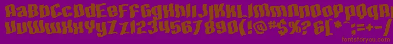 More about SF Hallucination Extreme Font SF Hallucination Extreme Font – Brown Fonts on Purple Background