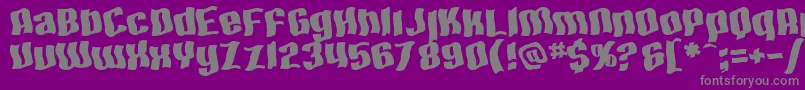SF Hallucination Extreme Font – Gray Fonts on Purple Background