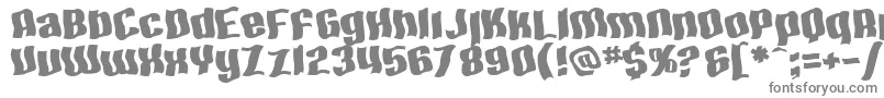SF Hallucination Extreme-fontti – harmaat kirjasimet valkoisella taustalla