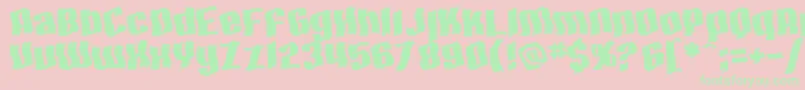 SF Hallucination Extreme Font – Green Fonts on Pink Background