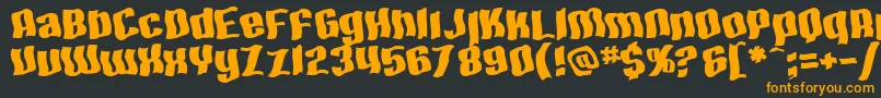 SF Hallucination Extreme Font – Orange Fonts on Black Background