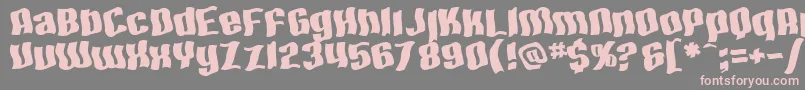 SF Hallucination Extreme Font – Pink Fonts on Gray Background