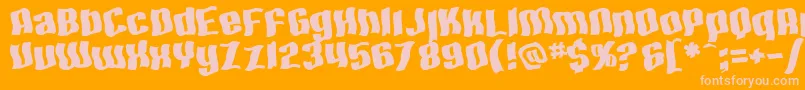 SF Hallucination Extreme Font – Pink Fonts on Orange Background