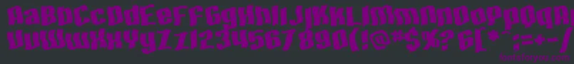 SF Hallucination Extreme-Schriftart – Violette Schriften auf schwarzem Hintergrund