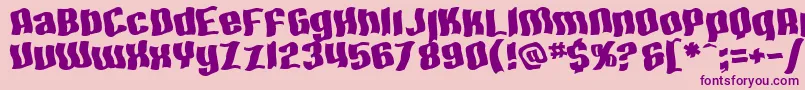 SF Hallucination Extreme Font – Purple Fonts on Pink Background
