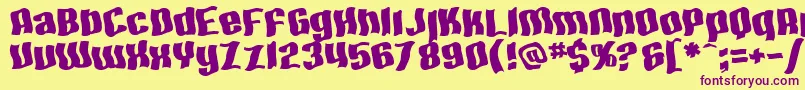 More about SF Hallucination Extreme Font SF Hallucination Extreme Font – Purple Fonts on Yellow Background