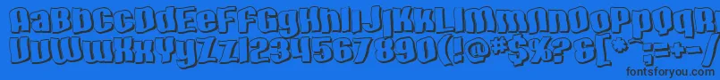 SF Hallucination Shadow Font – Black Fonts on Blue Background