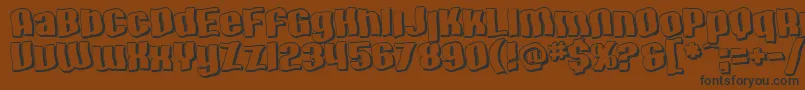 SF Hallucination Shadow Font – Black Fonts on Brown Background