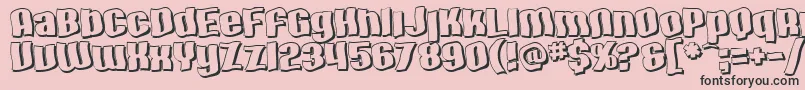 SF Hallucination Shadow Font – Black Fonts on Pink Background